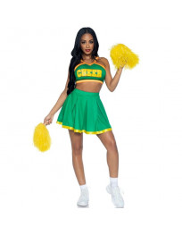 LEG AVENUE - KOSTÜM CHEERLEADER GRÜN S-M
