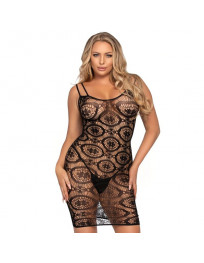 LEG AVENUE - DAISY CROCHET MINIKLEID, EINE GRÖSSE