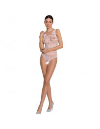 PASSION - WOMAN BS086 WEISSER BODYSTOCKING, EINE GRÖSSE