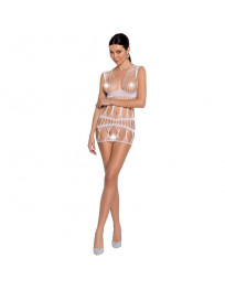 PASSION - WOMAN BS089 WEISSER BODYSTOCKING, EINE GRÖSSE