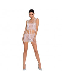PASSION - WOMAN BS090 WEISSER BODYSTOCKING, EINE GRÖSSE