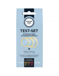 MISTER SIZE - TESTSET MIT 3 KONDOMEN IN VERSCHIEDENEN GRÖSSEN MASSBAND