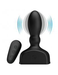 MR PLAY - SCHWARZER AUFBLASBARER ANALSTECKER MIT FERNBEDIENUNG
