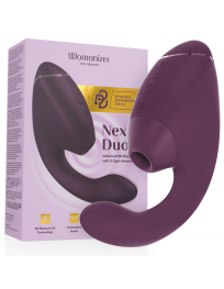 WOMANIZER - DUO NEXT DOPPELTER KLITORIS- and G-PUNKT-STIMULATOR DUNKELLILA