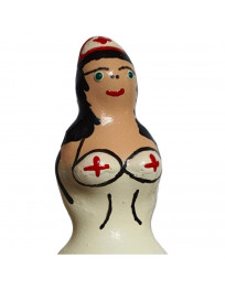 CONDOMERIE - HANDBEMALTE NEUHEITSKONDOME KRANKENSCHWESTER SCHWARZ