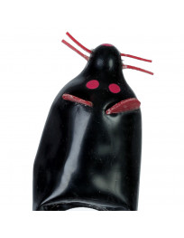 CONDOMERIE - HANDBEMALTE NEUHEITSKONDOME SCHWARZE MAUS XL