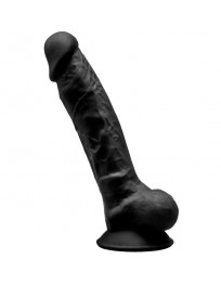 SILEXD - MODELL 1 REALISTISCHER PENIS PREMIUM SILEXPAN SILIKON SCHWARZ 17.5 CM