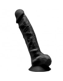 SILEXD - MODEL 1 REALISTISCHER PENIS PREMIUM SILEXPAN SILIKON SCHWARZ 20 CM