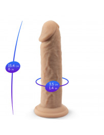 SILEXD - REALISTISCHES PENISMODELL 2 THERMOREAKTIVES SILIKON 15,4 CM