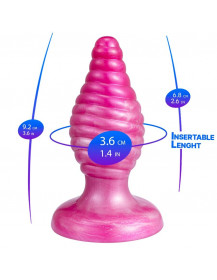 SILEXD - CHERRY KIRSCH-ANALPLUG FANTASY LIQUID SILIKON THERMOREAKTIV ROSA 9,2 CM