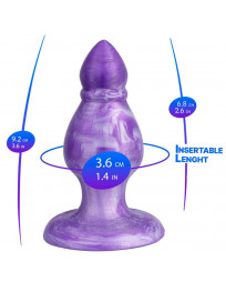 SILEXD - QUEEN ANAL PLUG FANTASY FLÜSSIGSILIKON THERMOREAKTIVES LILA 9,2 CM