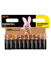 DURACELL - PLUS POWER 100 ALKALINE BATTERIE AA LR6 10 EINHEIT