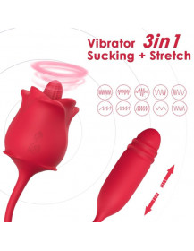 ARMONY - 3-IN-1 ROSA, STIMULATOR, SAUG- UND UPandDOWN-FUNKTION MIT ROTEM SCHWANZ
